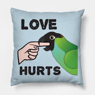 Love Hurts - Nanday Conure Parrot Pillow