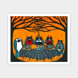 Halloween Tea and Coffee Party Magnet