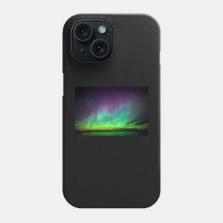 Beautiful northern lights over lake in Finland Phone Case