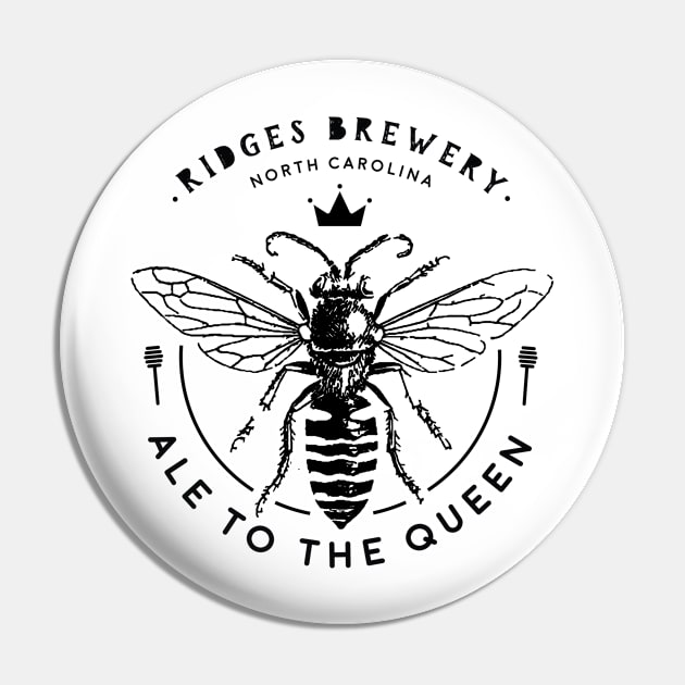 Brewery Ale Beer Bee Design Pin by luckybengal