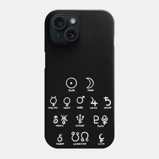 Planet Symbols - Astrology (Horoscope Zodiac) Phone Case