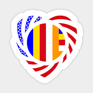 Buddhist Murican Patriot Flag Series (Heart) Magnet