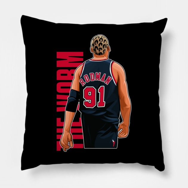 From the Paint to Pyongyang The Rodman Journey Pillow by Iron Astronaut