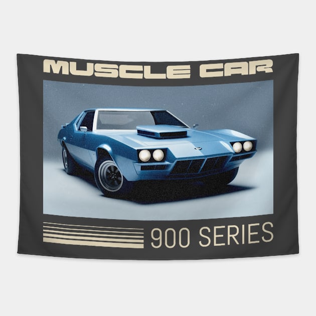 Retro Concept Car Muscle Car Car Lover Tapestry by Tip Top Tee's