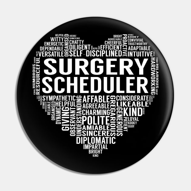 Surgery Scheduler Heart Pin by LotusTee