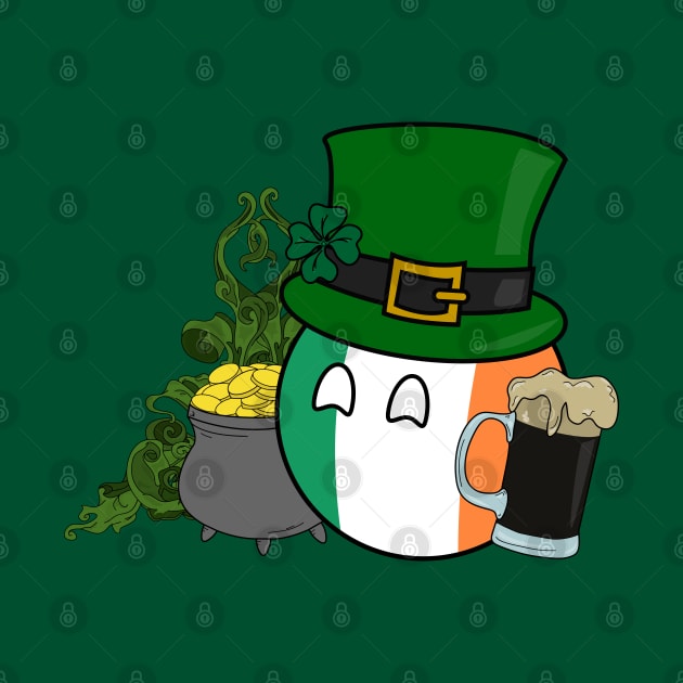 Polandball - Ireland on St. Patrick's Day by DigitalCleo