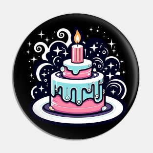 Birthday Cake Illustration Pin