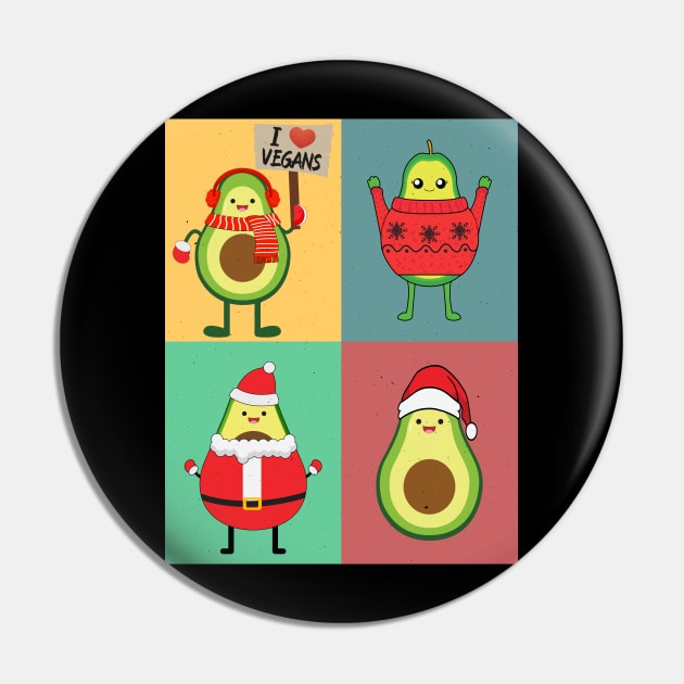 Avocado Pop art Pin by MZeeDesigns