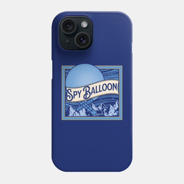 Blue Spy Balloon - Chinese Spy Balloon Over the United States Phone Case by aaronsartroom