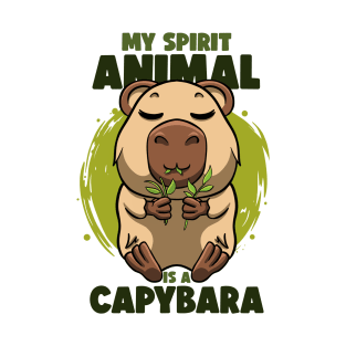 My spirit animal Is a Capybara Zoology Rodent Cute Capybaras T-Shirt