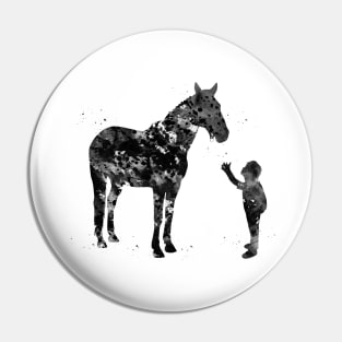 Little boy with horse Pin