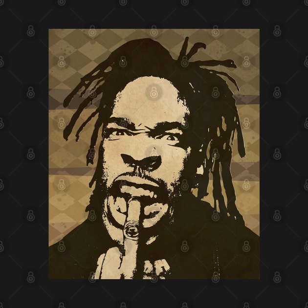 Busta Rhymes // Retro Poster Hip hop by kulinermodern