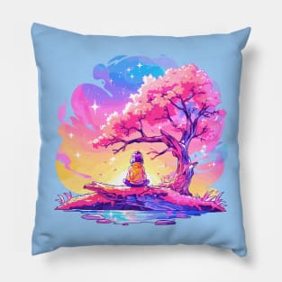 Solitude is bliss colorful Pillow