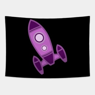 Purple Spaceship Tapestry