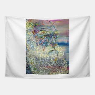 CHARLES DARWIN oil portrait .1 Tapestry