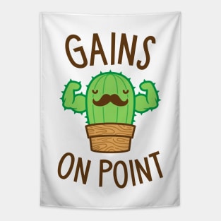 Gains On Point (Cactus Pun) Tapestry