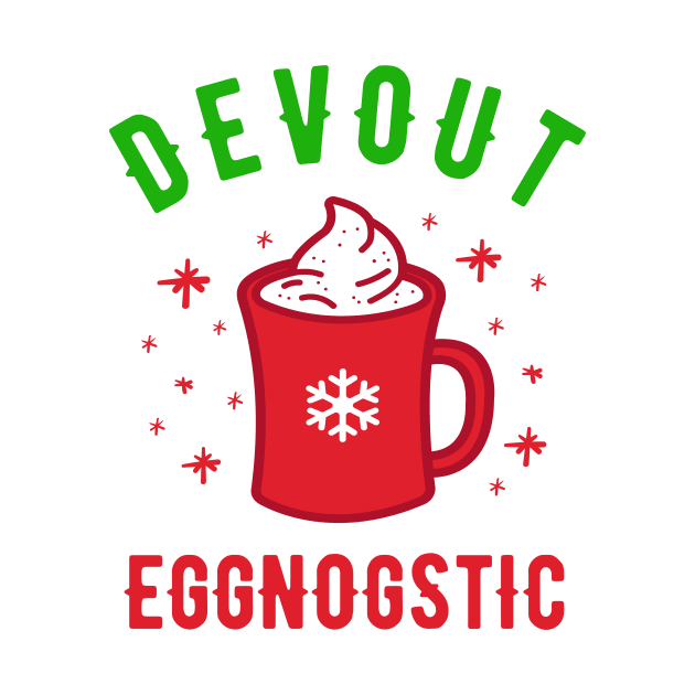 Devout Eggnogstic Funny Christmas Drinking Eggnog by ECStudios