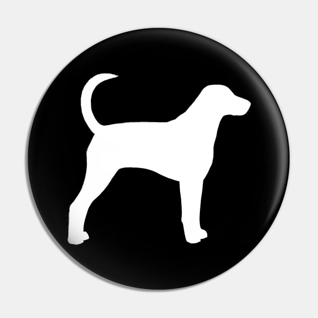 White American Foxhound Silhouette Pin by Coffee Squirrel