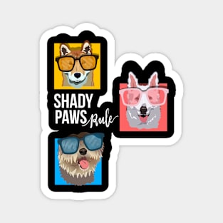 Shady Paws Rule Dog Magnet