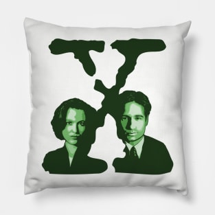 X-FILES - Scully & Mulder (green) Pillow