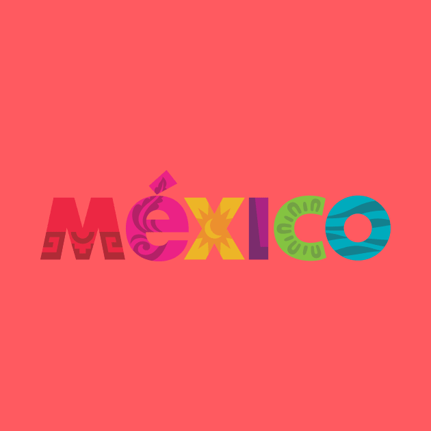 Mexico - colorful tshirt design by verde