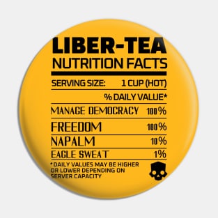 Helldivers 2 'Liber-tea' Nutrition Black Color Pin