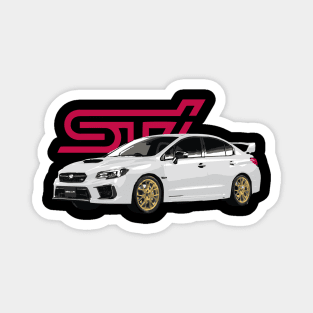 JDM Impreza WRX STI white Final Edition Magnet