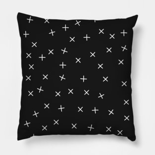 white crisscross design Pillow