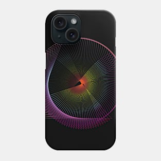 Galaxy spaceship lineart geometric Phone Case