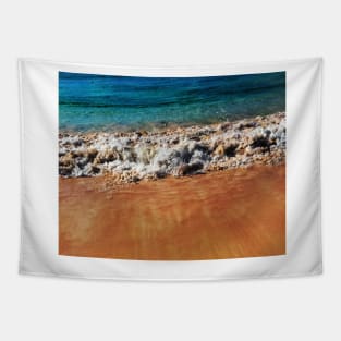 rushing blue waves Tapestry