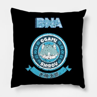 BRAND NEW ANIMAL (BNA): OGAMI SHIROU CHIBI CIRCLE (GRUNGE STYLE) Pillow