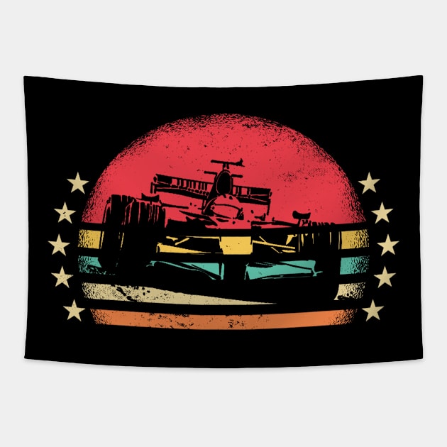 Formula 1 Retro Vintage Tapestry by Ruffeli