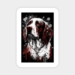 Brittany Dog Portrait Magnet