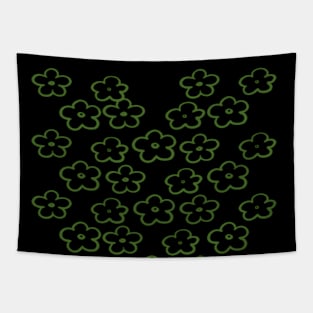 Green mini cutie flowers Tapestry
