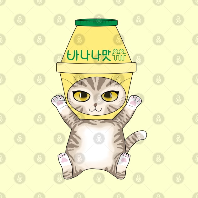 Banana Milk Cat by akwl.design