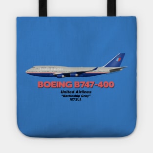 Boeing B747-400 - United Airlines "Battleship Gray" Tote