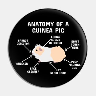 Anatomy of a Guinea Pig: Yellow and White Abyssinian (White Text) Pin