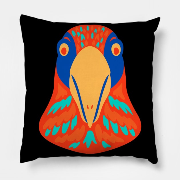 bird artistic head Pillow by pixspatter