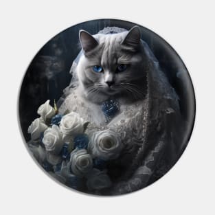 Ghostly Bride British Shorthair Pin