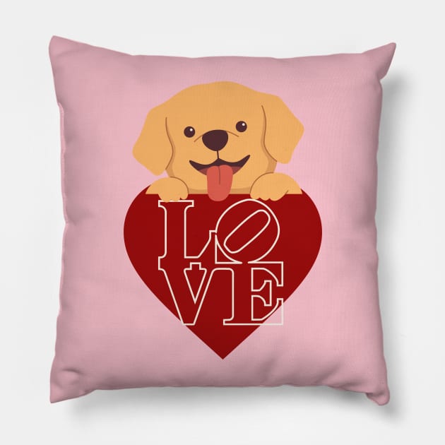 Love Golden Pillow by Courtney's Creations