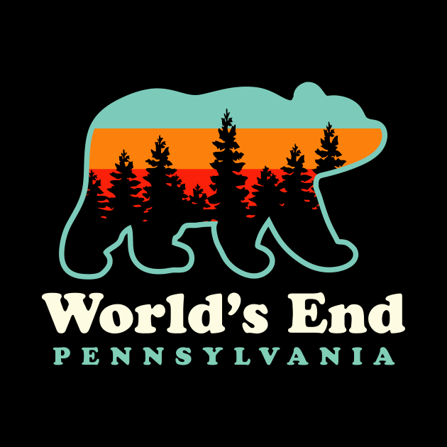 World's End State Park Pennsylvania Hiking Camping Bear by PodDesignShop