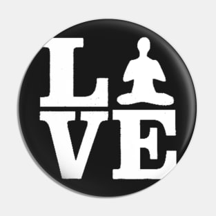 Love and Yoga shirt Pin