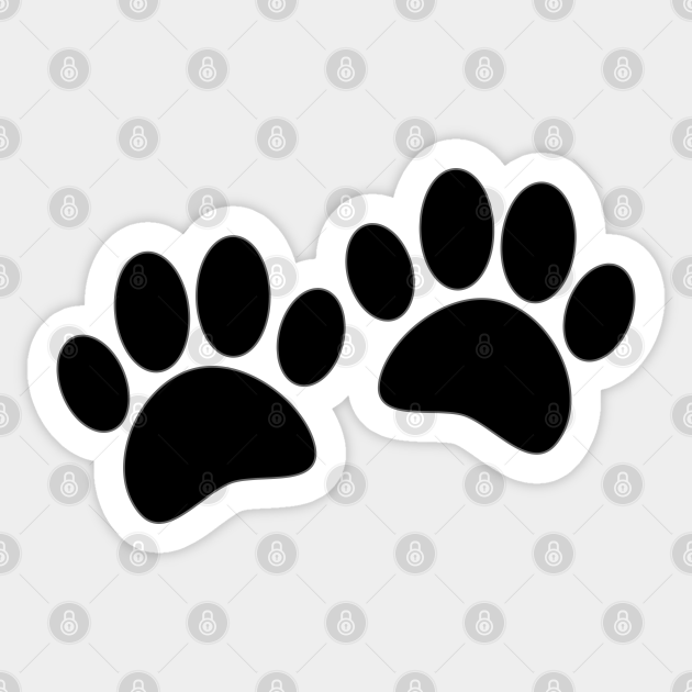 Cute Cartoon Black Puppy Paw Prints - Dog Paw Prints - Sticker | TeePublic Cute Cartoon Black Puppy Paw Prints - Dog Paw Prints - Sticker | TeePublic
