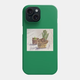 Onions Growing in Pots Phone Case