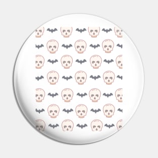 Cute Simple Halloween 2020 Skull Bat Pattern Gift Pin