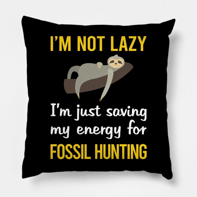Funny Lazy Fossil Hunting Paleontology Paleontologist Pillow by blakelan128