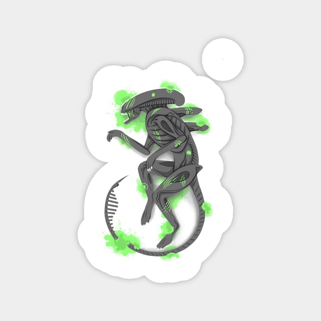 Dead Xenomorph Magnet by DahlisCrafter