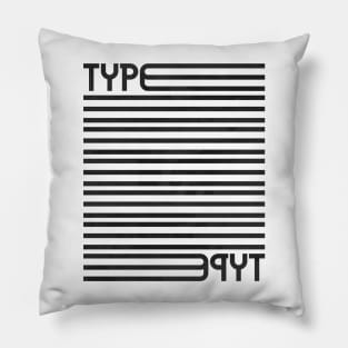 Type Stripes (Black) Pillow