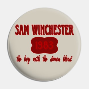 Sam Winchester Vintage Quote Pin