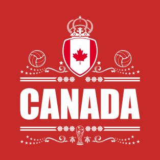 CANADA SOCCER GIFTS | WHITE LINEART T-Shirt